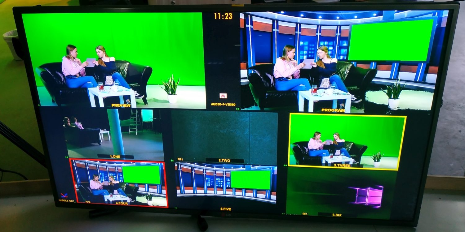 Greenscreen-Nachrichtenstudio Greenscreen-Nachrichtenstudio