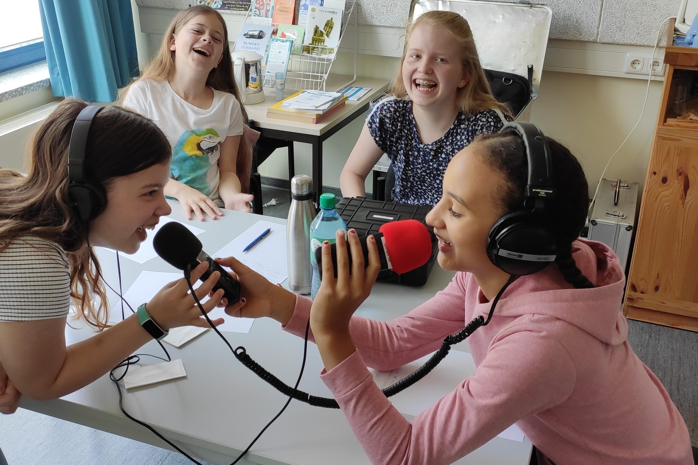 Ferienpass Husum Radioschnuppertage_vl Nikoleta, Scarlett, Leonie, Marie (2)