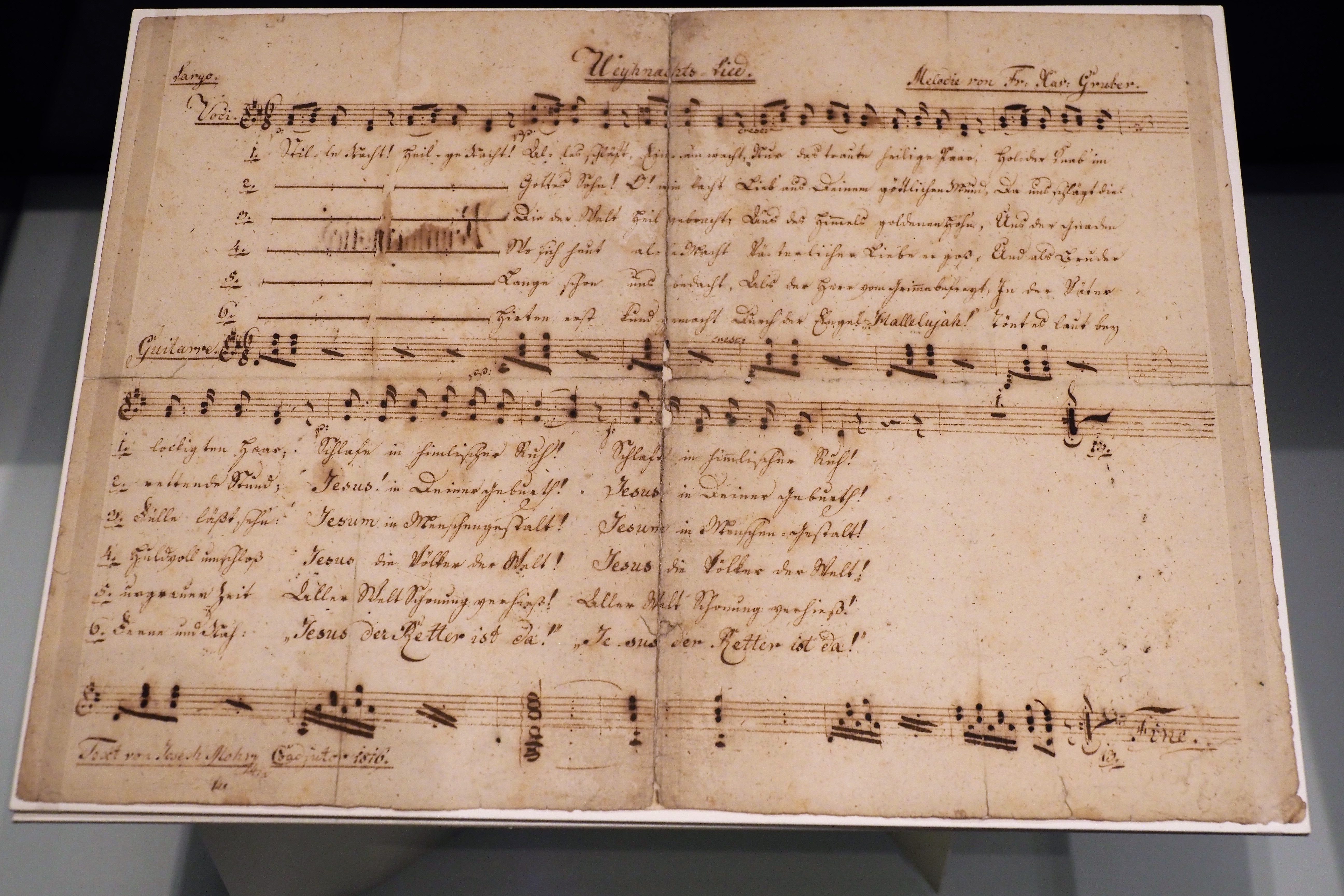 Stille Nacht HAndschrift Stille Nacht HAndschrift