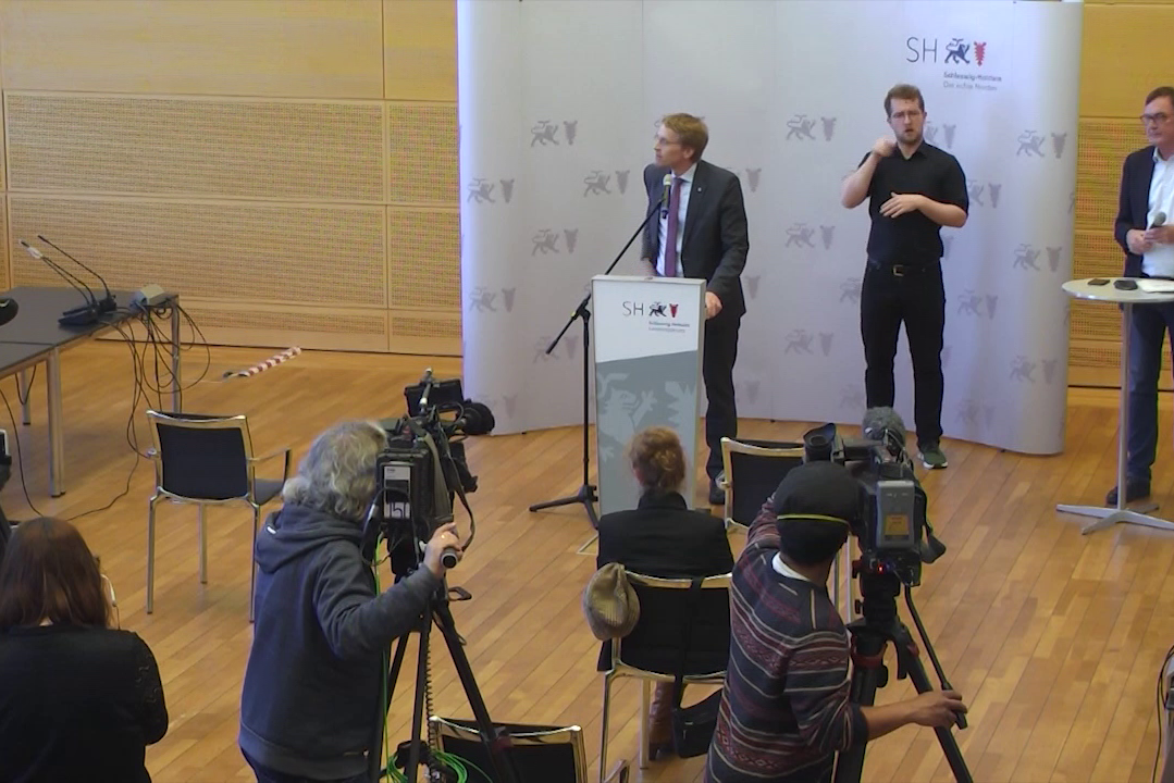 Pressekonferenz im Kieler Landeshaus